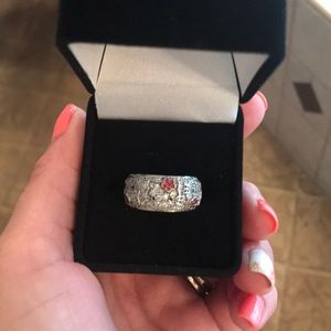CZ Diamonique hello kitty band